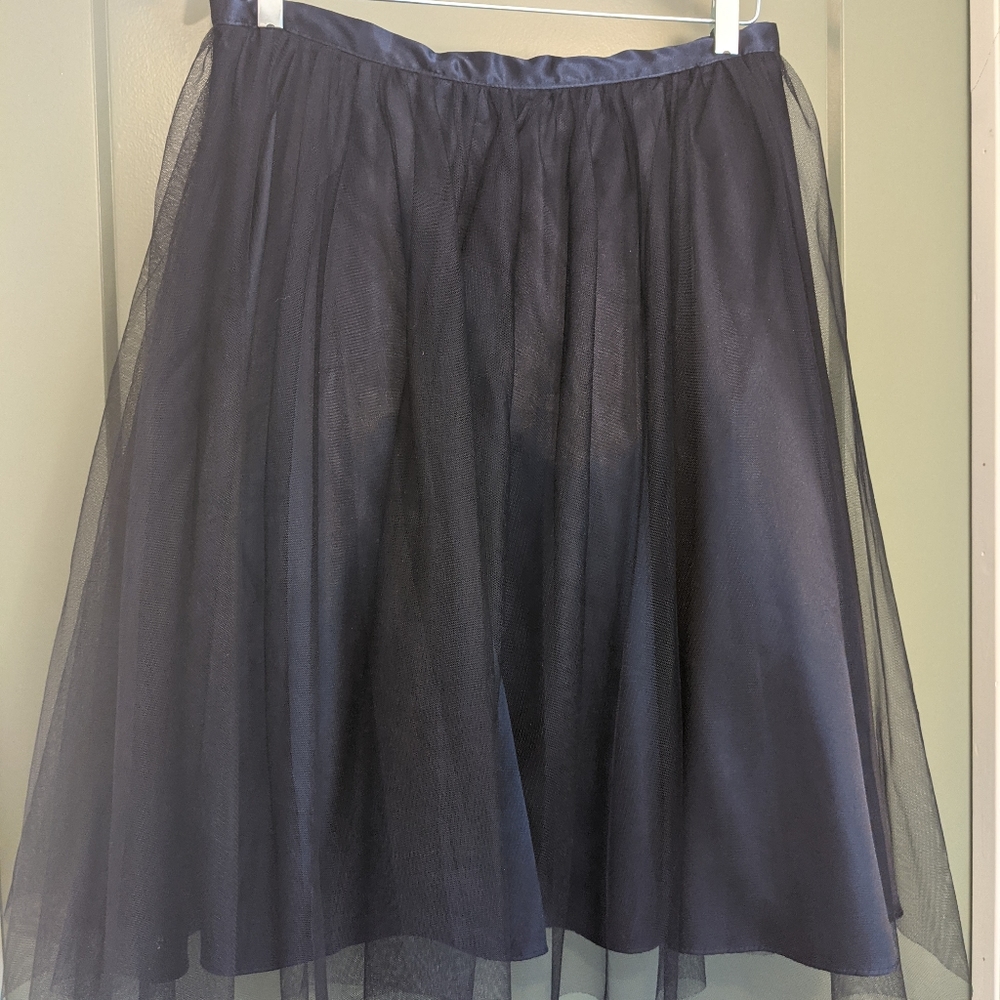 Navy Tulle Party Skirt Size L Used